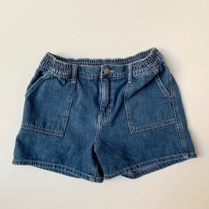 Old Navy 100% Cotton Y2K High Waisted Blue Denim Shorts Women's Small - Youth 16